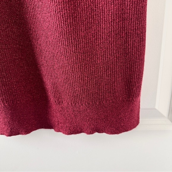 MICHAEL Michael Kors Red Metallic Knit Sleeveless Sweater Womens Size Medium NWT - Picture 15 of 17